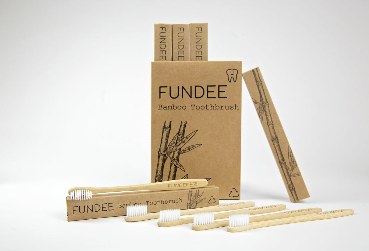 20-Pack FUNDEE Bamboo Toothbrushes | Family & Stock-Up Bundle